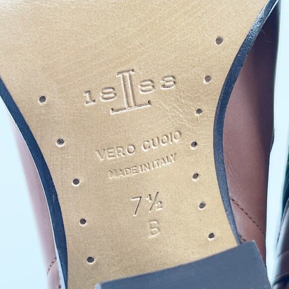 Lucchese Lucia Saddle Brown Leather Buckle Western Ankle Bootie Boot size 7.5 - Picture 11 of 12